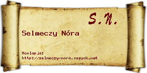 Selmeczy Nóra névjegykártya